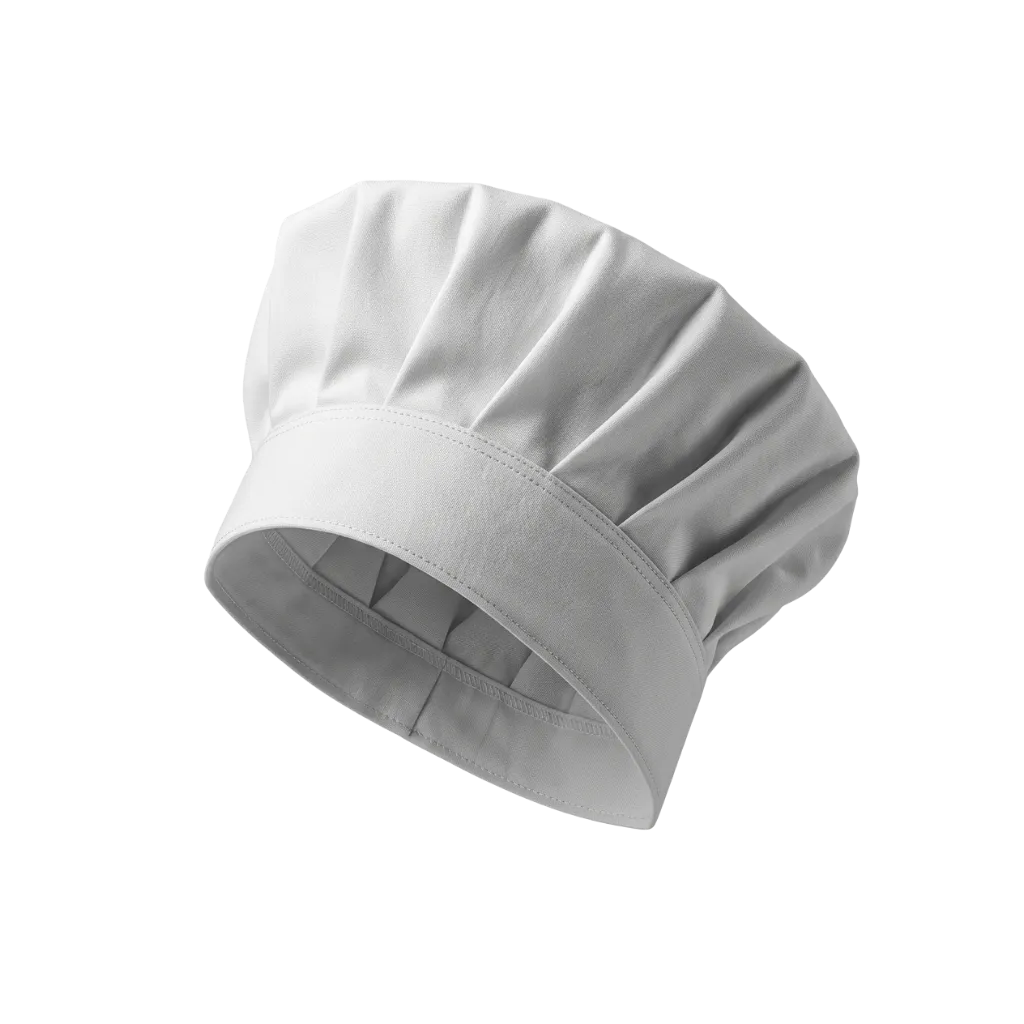 Gorro Chef Cocinero - Blanco